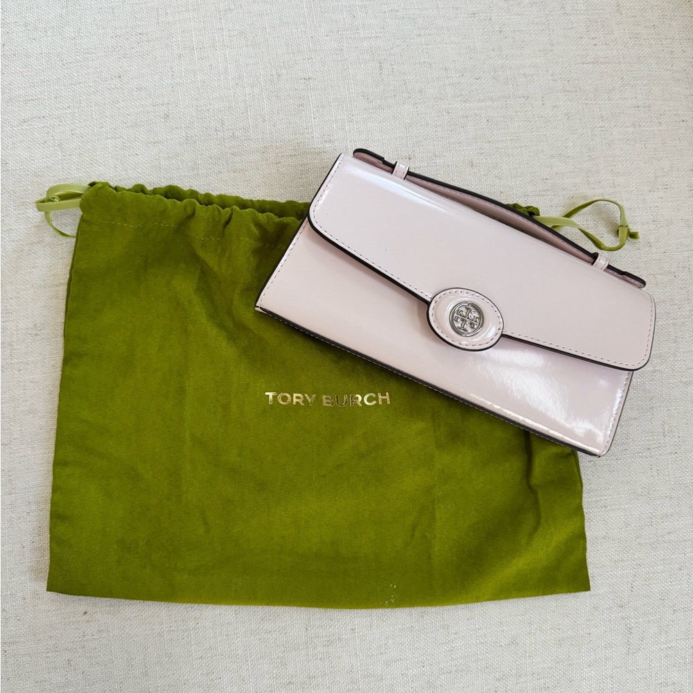 Tory Burch Light Pink Patent Clutch